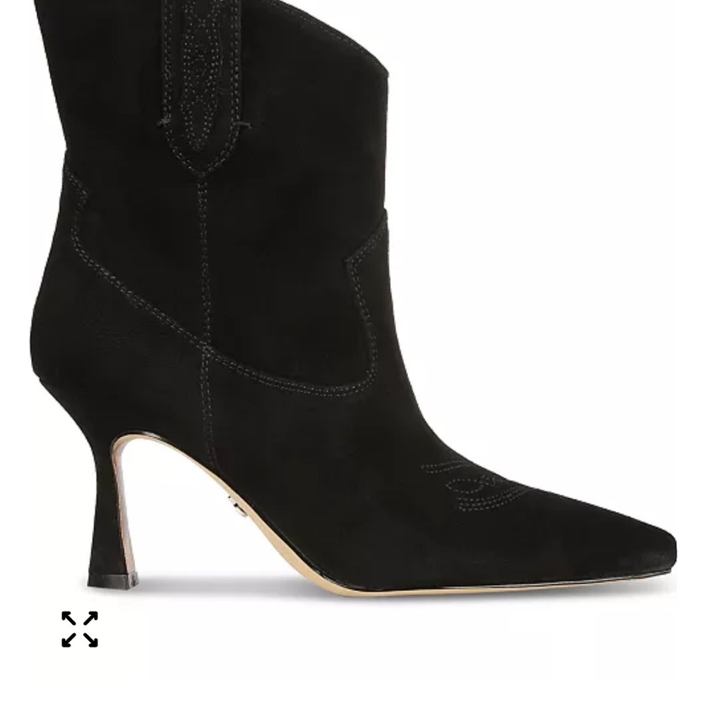 Sam Edelman Black Suede Pointed Toe Boots
